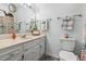 Bathroom features a vanity, framed mirror, and coordinated decor at 3015 Old Bryan Dr. # 13-1, Myrtle Beach, SC 29577