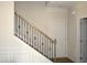 Elegant staircase with wood railing and iron balusters at 110 Hallandale Lane # Right, Murrells Inlet, SC 29576