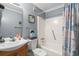 Clean bathroom with tub and shower at 5905 South Kings Hwy. # A450, Myrtle Beach, SC 29575
