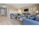 Living room with coastal decor, sofas, and TV at 5905 South Kings Hwy. # A450, Myrtle Beach, SC 29575
