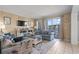 Living room with balcony access and ocean view at 5905 South Kings Hwy. # A450, Myrtle Beach, SC 29575