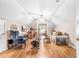Bonus room with a seating area, mounted TV, desk and exercise equipment at 1296 Foxtail Dr., Longs, SC 29568