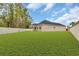 Spacious backyard with a lush green lawn and privacy fence; Ideal for outdoor activities and relaxation at 329 Waterfall Circle, Little River, SC 29566