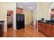 View of a fully-equipped kitchen with stainless steel appliances and wood cabinets at 5407 N Ocean Blvd., Myrtle Beach, SC 29577