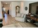 Open-concept living area showcasing modern furnishings and decor, with light-colored walls at 408 Stevia Ct., Conway, SC 29526