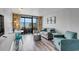 Bright living room with beach view balcony, stylish furnishings, and cozy seating arrangement at 1501 S Ocean Blvd. # 240, Myrtle Beach, SC 29577