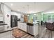 Modern kitchen island with stainless steel appliances and open floor plan at 149 Harmony Ln., Myrtle Beach, SC 29588