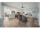 Spacious living room with hardwood floors, fireplace, and an open layout at 621 Elgin Ct., Myrtle Beach, SC 29579