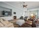 Bright living area with an open floor plan connecting to the dining and kitchen spaces at 621 Elgin Ct., Myrtle Beach, SC 29579