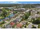 Aerial view of neighborhood, showcasing homes, green spaces, and local community at 1002 Summers Pl., North Myrtle Beach, SC 29582