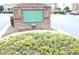 Community sign for Broadway Station featuring a brick base and manicured flower beds at 3762 Citation Way # 1016, Myrtle Beach, SC 29577