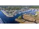 Aerial view showing location of property near marina and waterway at 4633 Lightkeepers Way # 5-J, Little River, SC 29566