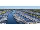 Aerial view of a large marina filled with boats at 4633 Lightkeepers Way # 5-J, Little River, SC 29566