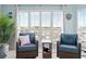 Cozy sitting area with comfortable chairs and water views at 4633 Lightkeepers Way # 5-J, Little River, SC 29566