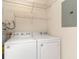 Convenient laundry area with washer, dryer, and overhead storage at 2073 Silver Crest Dr. # 4 D, Myrtle Beach, SC 29579