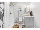 Clean bathroom with shower, toilet and vanity at 1412 Hemingway St., Myrtle Beach, SC 29577
