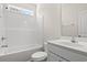 Clean bathroom with a shower/tub combo, vanity, and toilet at 315 Hayloft Circle, Conway, SC 29526