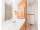 Functional bathroom featuring a vanity with solid-surface countertop, cabinet, and a shower-tub combination at 244 George Washington Trail, Georgetown, SC 29440
