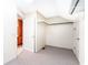 Closet with white door and shelving at 244 George Washington Trail, Georgetown, SC 29440