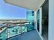 Enjoy the views of the city and amusement park from the spacious balcony with glass railings at 107 S Ocean Blvd. # 808, Myrtle Beach, SC 29577