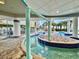 An outdoor pool area with a meandering pool at 107 S Ocean Blvd. # 808, Myrtle Beach, SC 29577