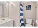 Clean bathroom with shower and updated fixtures at 508 21St Ave. N, North Myrtle Beach, SC 29582