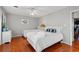 Guest bedroom with twin and full bed, ceiling fan, hardwood floor at 508 21St Ave. N, North Myrtle Beach, SC 29582