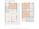 Two-story home floor plan showing bedroom, living room and kitchen at 508 21St Ave. N, North Myrtle Beach, SC 29582