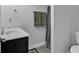 Basement bathroom with shower stall, toilet and vanity at 217 Southern Breezes Circle, Murrells Inlet, SC 29576