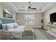 Main bedroom with large window, ceiling fan and stylish decor at 217 Southern Breezes Circle, Murrells Inlet, SC 29576