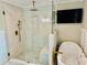Modern bathroom featuring glass shower, soaking tub, and sleek fixtures at 3936 Murrells Inlet Rd., Murrells Inlet, SC 29576