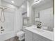 Functional full bathroom includes a shower/tub combination and vanity for everyday needs at 4879 Dahlia Ct. # 204, Myrtle Beach, SC 29577