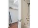 Compact shower and closet with shelving at 1205 S Ocean Blvd. # 20702, Myrtle Beach, SC 29577