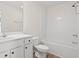 Cozy bathroom showing white fixtures including vanity with sink and tub with shower at 299 Hayloft Circle, Conway, SC 29526