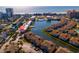 Aerial view of condo community on a lake, surrounded by scenic views and close to the beach at 1919 Spring St. # B-16, North Myrtle Beach, SC 29582