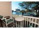 Relaxing balcony view of tranquil lake and distant building at 1919 Spring St. # B-16, North Myrtle Beach, SC 29582
