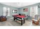 Game room with a pool table, natural light and an American flag at 2169 Wedgewood Dr., Longs, SC 29568