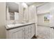 Double vanity bathroom with access to bedroom and shower at 218 Eva Dr., Loris, SC 29569