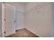 Functional walk-in closet providing ample storage space with shelving and rod for organized living at 121 Grand Palm Ct., Myrtle Beach, SC 29579