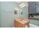 Bright bathroom featuring a vanity with sink and medicine cabinet mirror at 133 Junco Circle, Longs, SC 29568