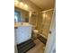 Clean bathroom with a shower/tub combo and updated vanity at 2268 Essex Dr. # G, Surfside Beach, SC 29575