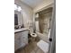 Standard bathroom with a vanity, toilet, and a shower-tub combination at 2805 N Ocean Blvd. # 107, Myrtle Beach, SC 29577