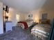 This is a cozy bedroom with two beds and a glimpse into the connected bathroom at 2805 N Ocean Blvd. # 107, Myrtle Beach, SC 29577