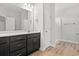 Bathroom featuring a modern vanity with sleek fixtures and a neutral color palette at 608 Britt St., Georgetown, SC 29440
