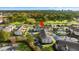 Aerial view of resort-style community featuring lush landscaping, pool, pond with fountain, and well-maintained lawns at 3735 Block House Way # 113, Myrtle Beach, SC 29577