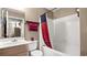 Cozy bathroom with classic fixtures, including a tub, shower, toilet and vanity at 3735 Block House Way # 113, Myrtle Beach, SC 29577