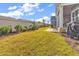 Landscaped backyard with grassy area and privacy fence at 7060 Belancino Blvd., Myrtle Beach, SC 29572