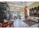 Bright and airy living room with high ceilings, elegant decor, and lots of natural light at 1716 Club Circle Dr., Pawleys Island, SC 29585
