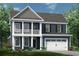 Charming two-story home with a large front-facing garage and second story balcony at 5015 Cambria Ct., Little River, SC 29566