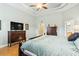 Bedroom with a TV on top of a dresser, a bed, and an open doorway to another room at 1066 Brentford Pl., Myrtle Beach, SC 29579